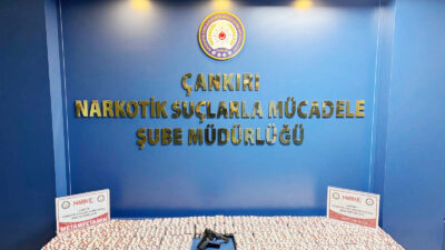 Çankırı Emniyet Müdürlüğüne bağlı ekiplerce gerçekleştirilen çalışma sonrasında bir araç