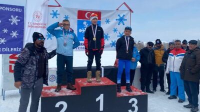 Erzurum’da düzenlenen Kayaklı Koşu Eleme Müsabakalarında Ilgazlı sporcu Mehmet Emin