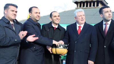 Eldivan ilçesinde iki önemli yatırımın temeli atıldı. Dere ıslahı ve