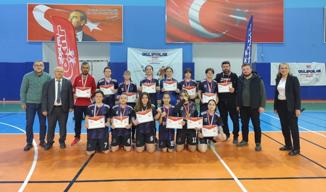 Kırıkkale’de düzenlenen Okul Sporları Liselerarası Futsal Turnuvası Bölge Şampiyonasında üstün