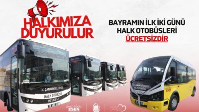 Çankırı Belediyesi, şehir içi toplu taşıma araçlarında bayram düzenlemesi yaptı.