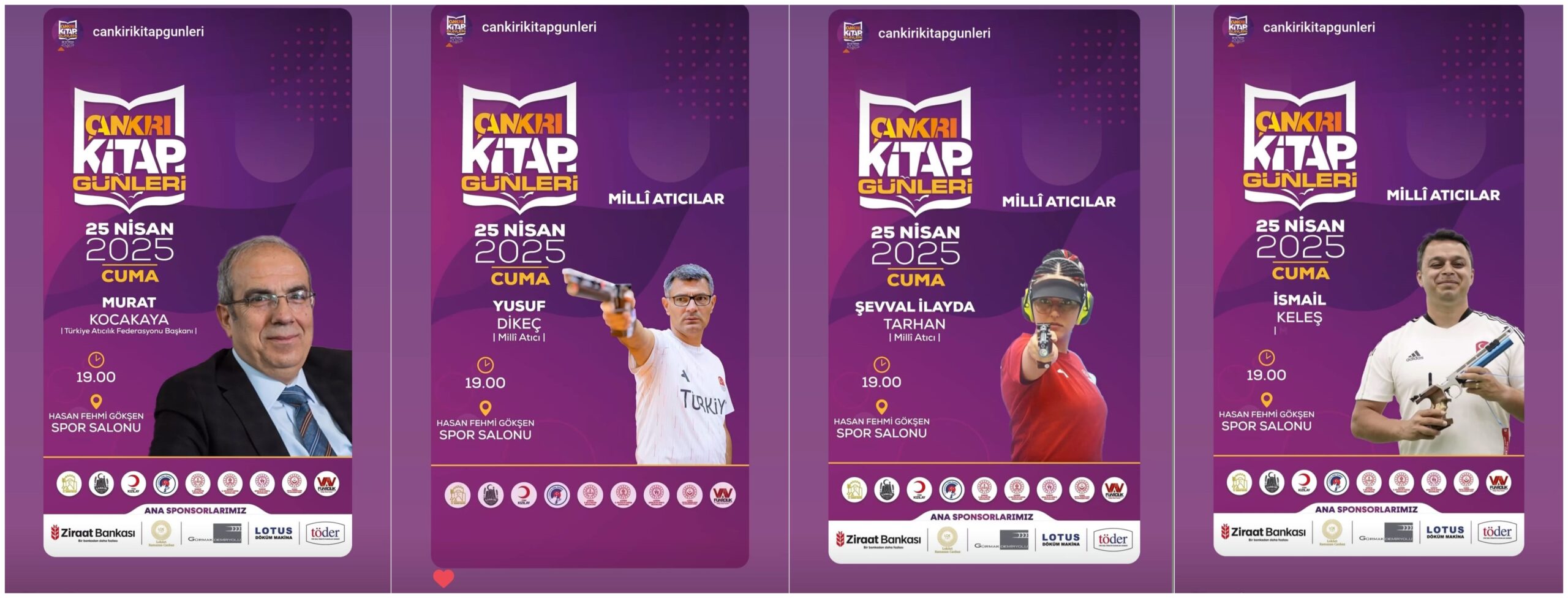 22-27 Nisan  Çankırı Kitap Günleri’ne milli atıcılar söyleşileri ile renk