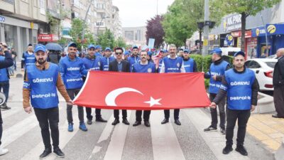 Petrol-iş Sendikası Çankırı Şube Başkanı Halil İbrahim Topcu, 1 Mayıs’da