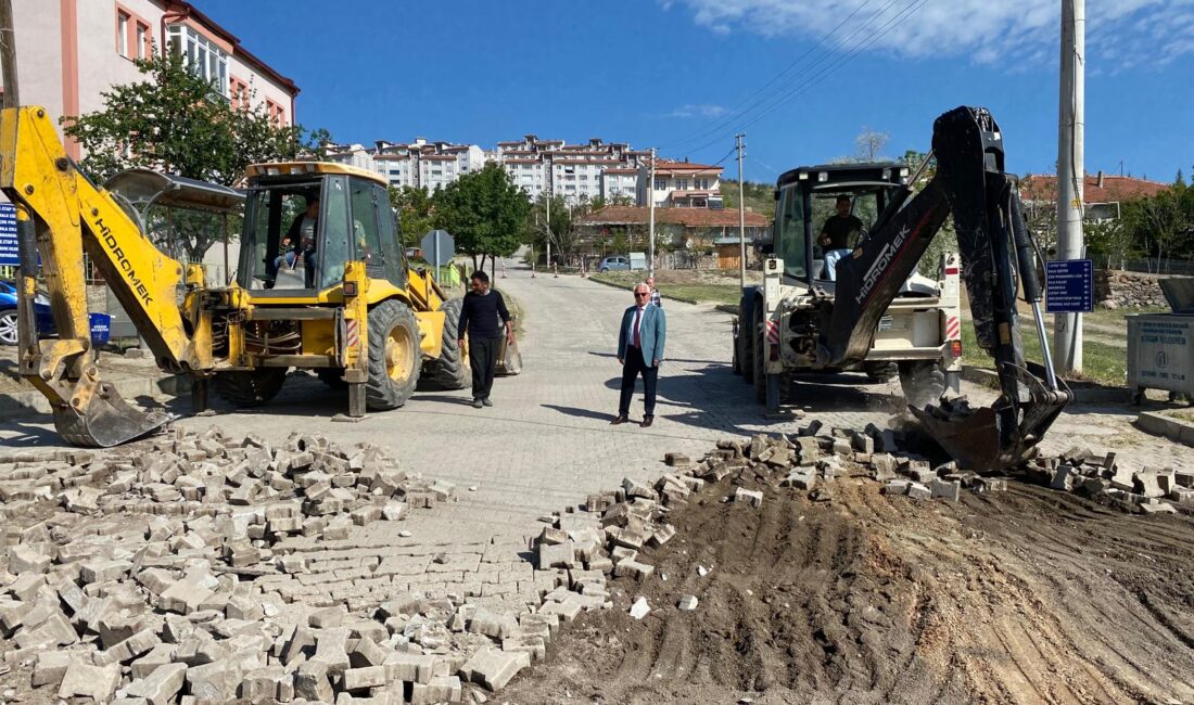 Çankırı’nın Korgun ilçesinde alt yapı çalışmalarında bozulan yollarda bakım onarım