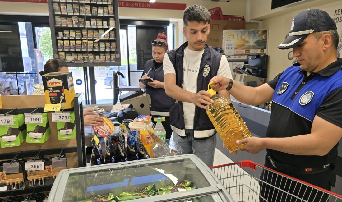 Çankırı Belediyesi zabıta ekipleri, şehir merkezinde bulunan market ve zincir