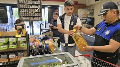 Çankırı Belediyesi zabıta ekipleri, şehir merkezinde bulunan market ve zincir