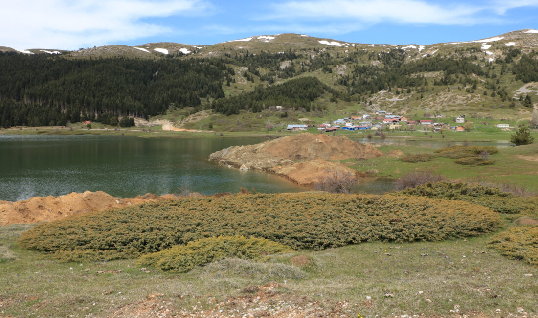 Gölün silueti bozulmuş! DSİ tarafından Kırkpınar Barajı’nın dibinde temizlik çalışması başlatıldı. Ilgaz kise