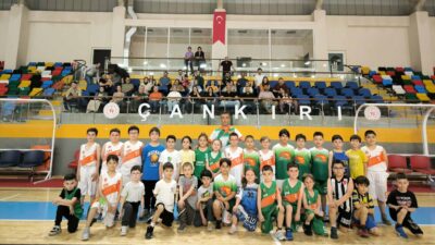 Çankırı Basketbol Akademi U10 takımı hazırlık maçında Çorum Basketbol Akademi