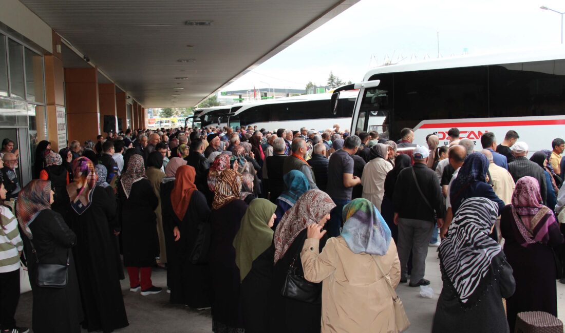 Çankırı’dan kutsal topraklara gitmek için 164 hacı adayı yola çıktı.