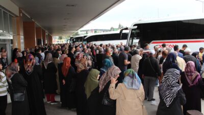 Çankırı’dan kutsal topraklara gitmek için 164 hacı adayı yola çıktı.