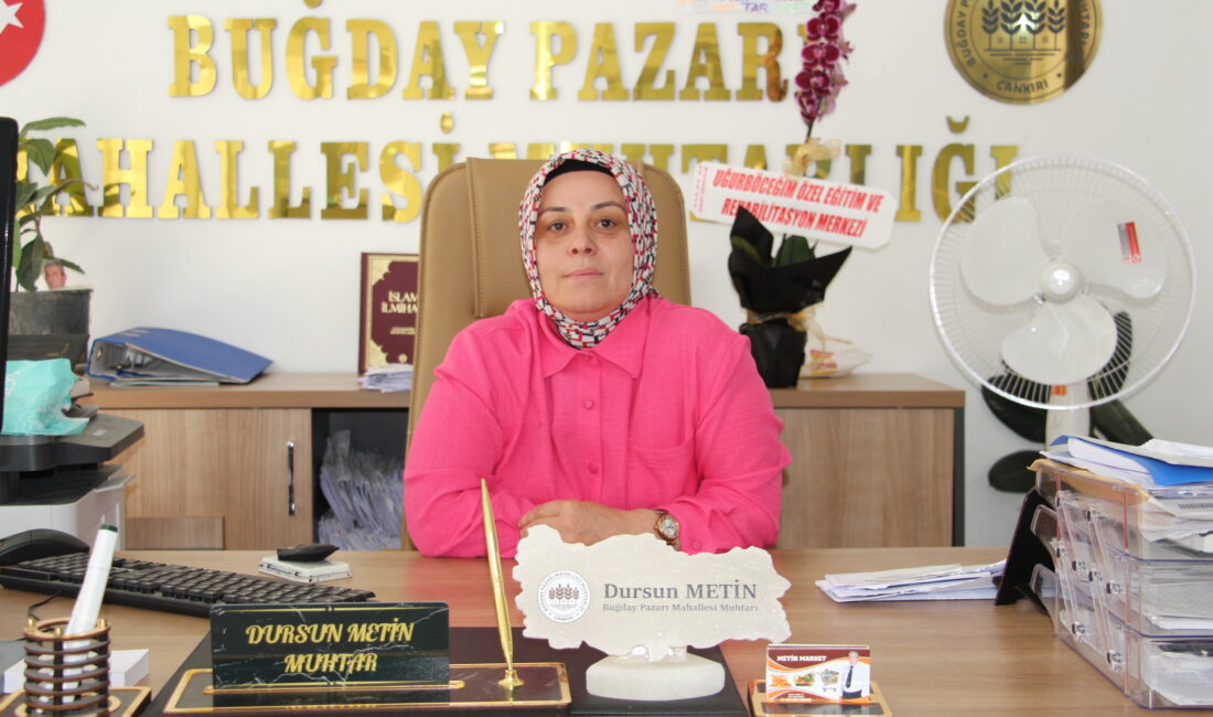 Vefat eden eşinin yerine muhtar seçildi ÇANKIRI Buğday Pazarı Mahallesi muhtarı iken vefat eden Dursun Metin’in