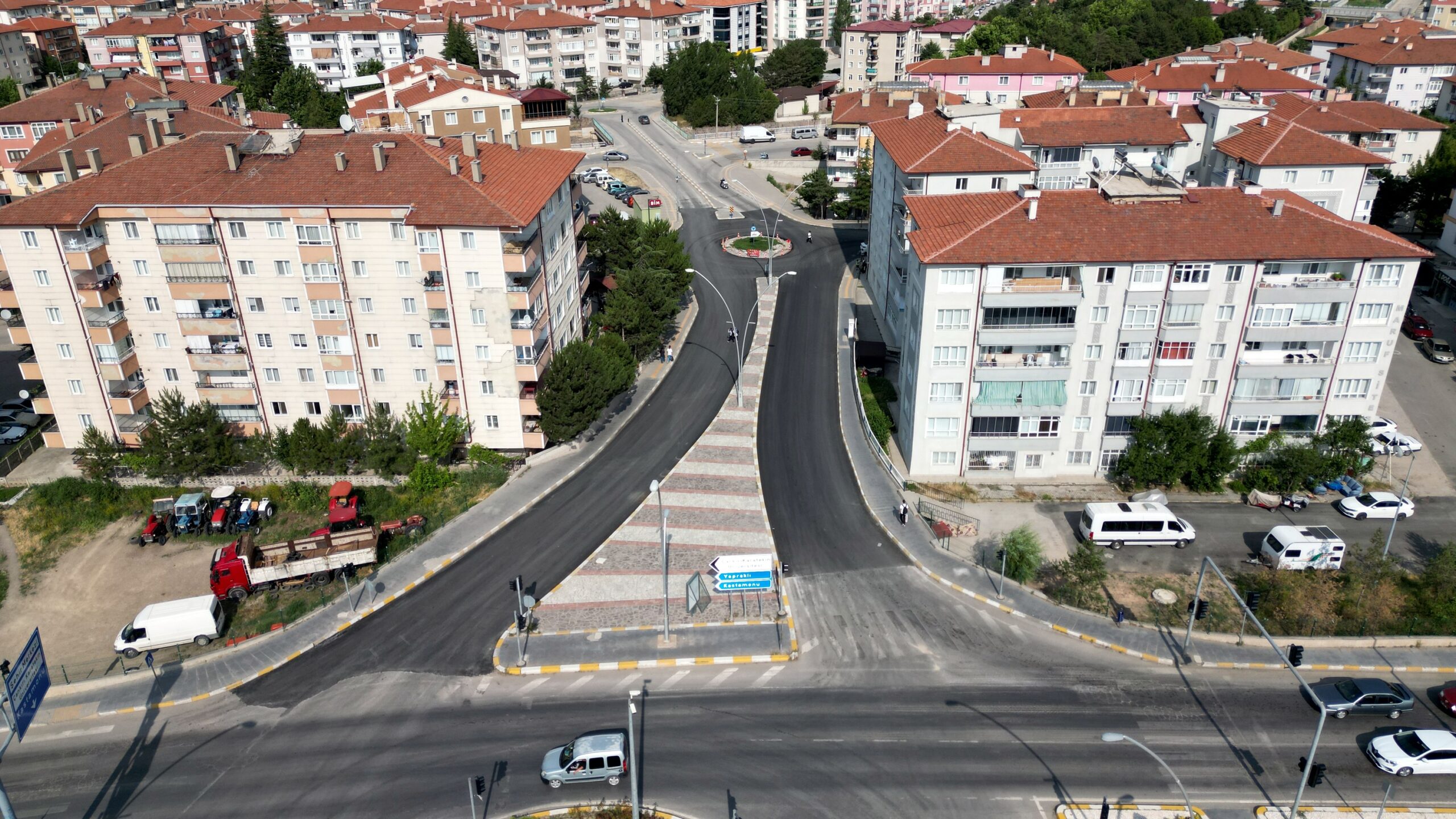 Çankırı’da bozulan ve zarar gören Terminal ve Rabia Parkı Kavşakları