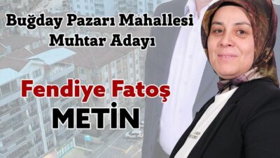 Vefat eden Dursun Metin’in eşi Fatoş Metin Buğday Pazarı Mahallesi
