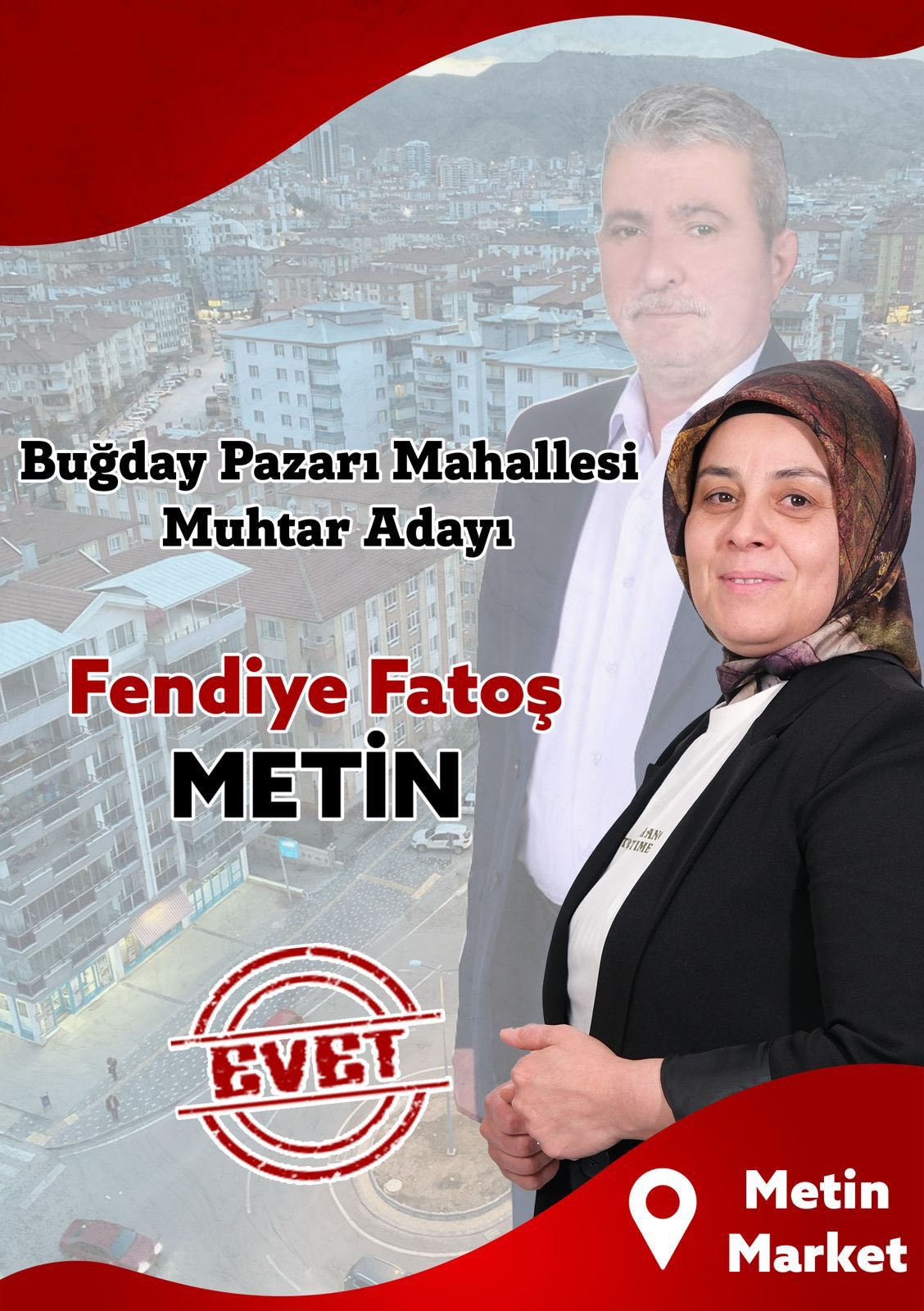 Vefat eden Dursun Metin’in eşi Fatoş Metin Buğday Pazarı Mahallesi