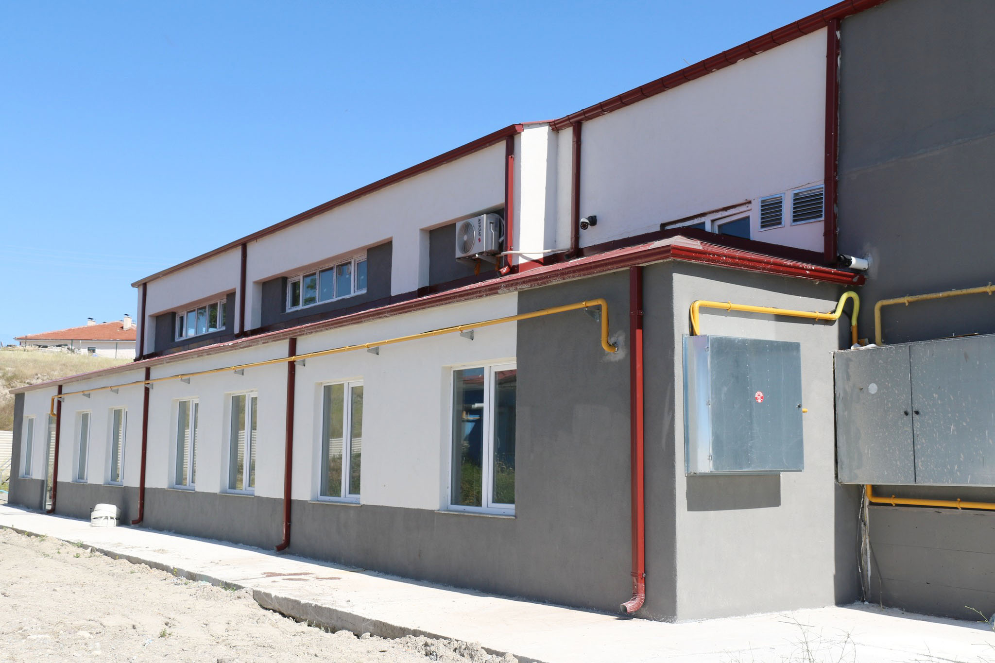 Çankırı’nın Kurşunlu ilçesinde yetersiz kalan spor salonuna yapılan ek bina
