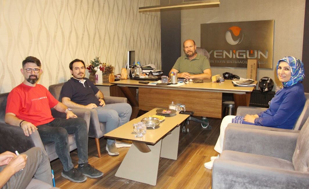 Kurtça ve beraberindeki heyet, gazetemizi ziyaret etti 24 Temmuz Gazeteciler ve Basın Bayramı dolayısıyla Çankırı Özel Karatekin