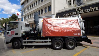 Çankırı Belediyesi, araç filosuna yeni vidanjör ekledi. 7 bin litrelik