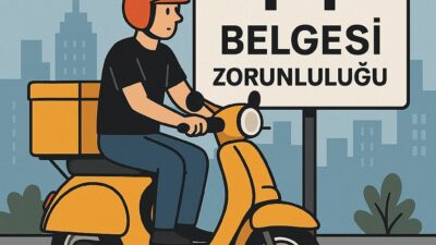 Motosiklet, motorlu bisiklet veya mopet türü taşıtlar ile kurye faaliyetinde