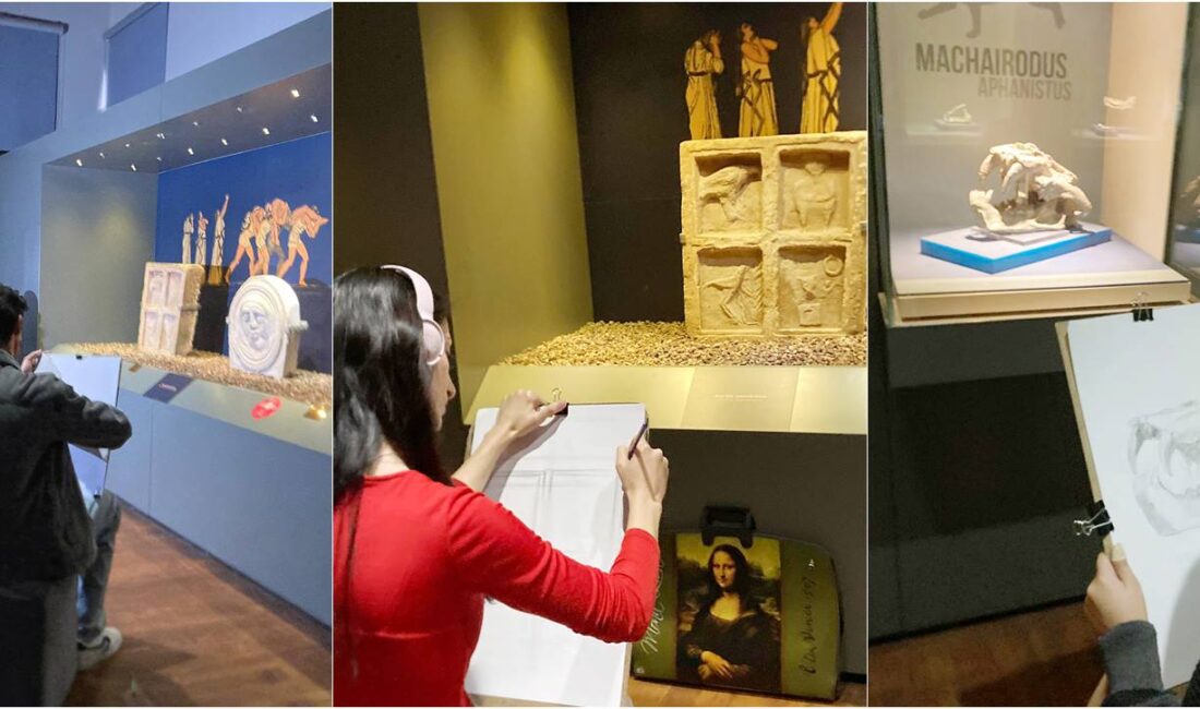 Üniversiteliler, müzede atölye çalışması yaptı Çankırı Karatekin Üniversitesi Sanat, Tasarım ve Mimarlık Fakültesi Grafik Tasarım