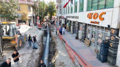 Çankırı Belediyesi tarafından su hatlarında yürütülen çalışma uzadı. Dün sabah