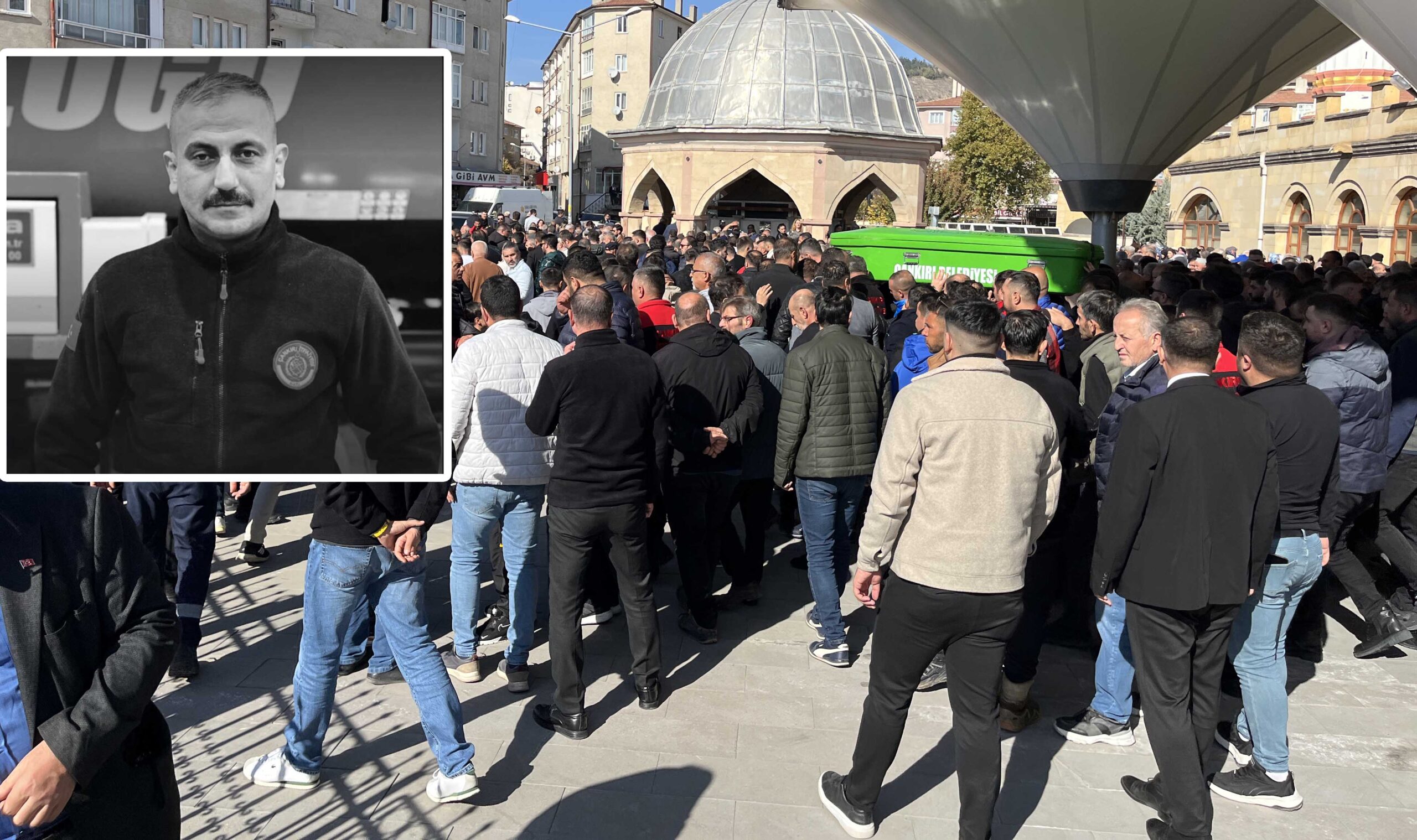 Çankırı Belediyesi İtfaiye Müdürlüğü personellerinden Gürak Güngör (41) toprağa verildi.