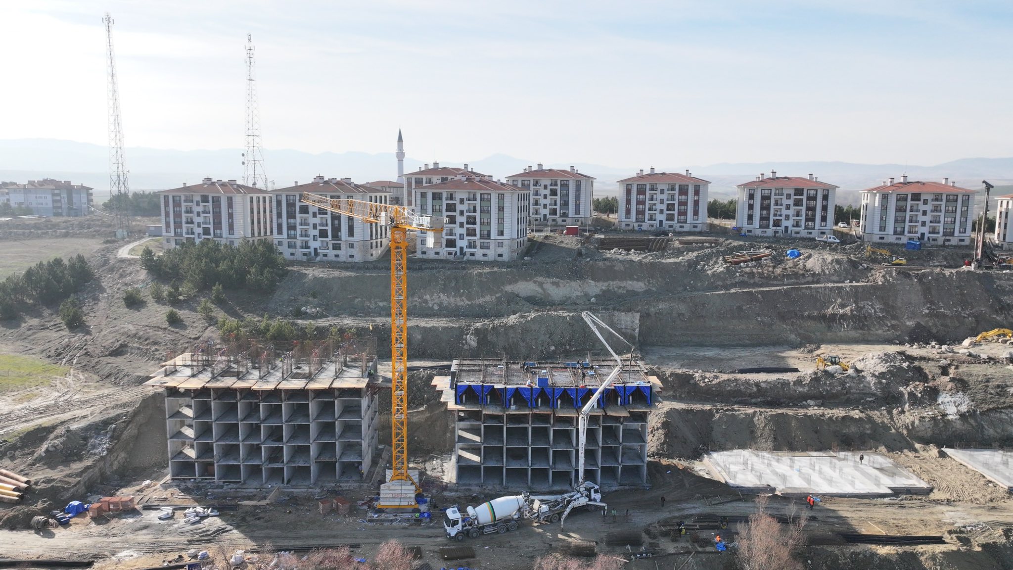 Çankırı’nın Çerkeş ilçesinde 3. Etap 149 konutluk TOKİ projesinde çalışmalar