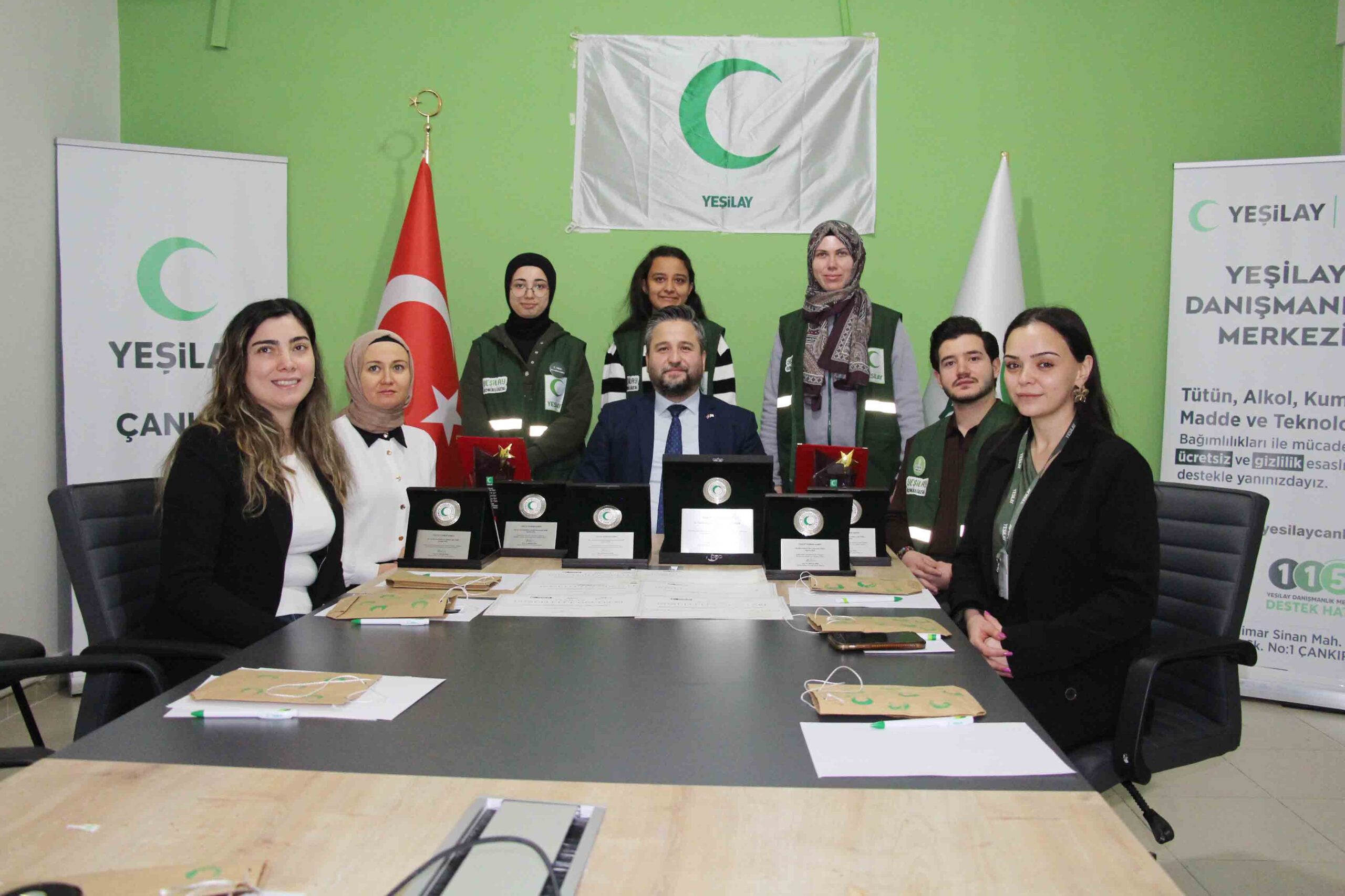Türkiye Yeşilay Cemiyeti Çankırı Şube Başkanı İsmail Özcan, düzenlediği basın