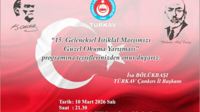 Türkiye Kamu Çalışanları Vakfı (TÜRKAV) Çankırı İl Başkanlığı tarafından bu