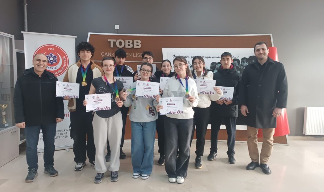 Türkiye genelinde gerçekleştirilen Uluslararası Matematik Olimpiyatları yarışmasına Çankırı TOBB Fen
