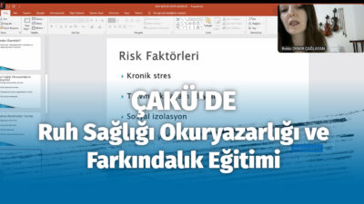 Çankırı Karatekin Üniversitesi Cansağlığı Topluluğu tarafından “Ruh Sağlığı Okuryazarlığı ve