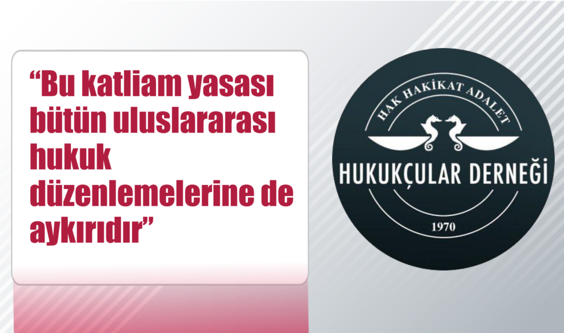 “Bu katliam yasası bütün uluslararası hukuk düzenlemelerine de aykırıdır” İsrail parlamentosunda kabul edilen idam yasasına tepki gösteren Hukukçular Derneği