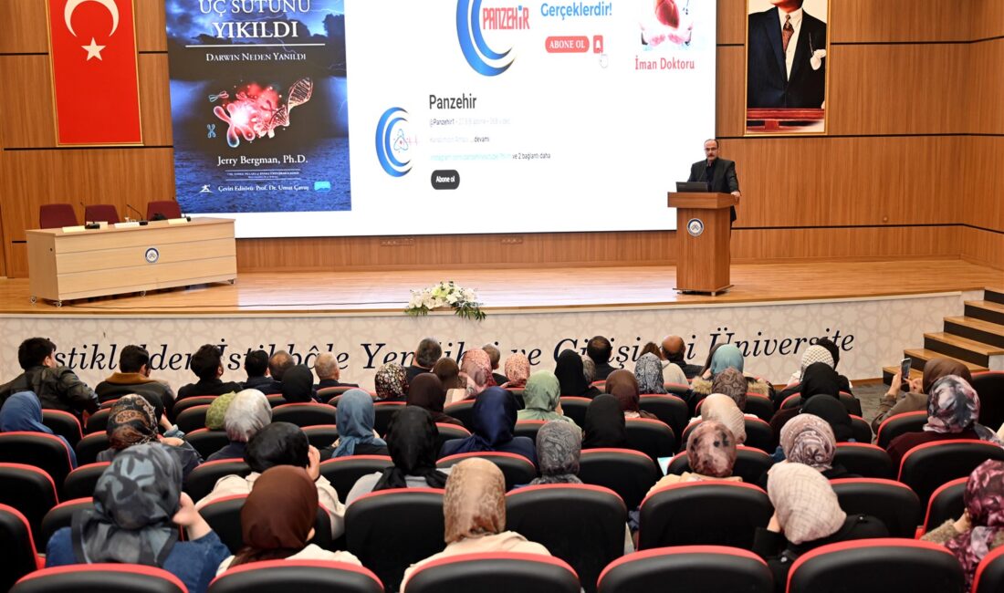ÇAKÜ’de “Bilim, Yaratılış ve Evrim” Konferansı Düzenlendi Rektör Karataş; Karataş, “Güçlü toplumların temeli güçlü ailelerden geçmektedir. Özellikle