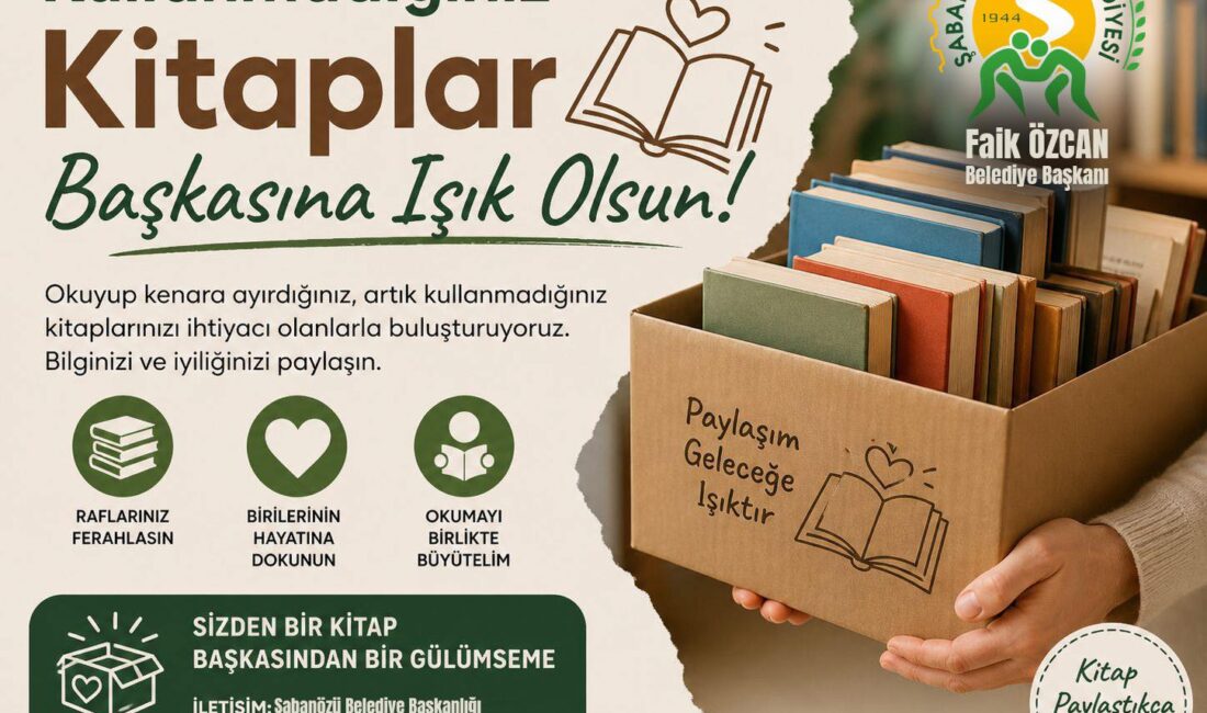 Şabanözü’nde Anlamlı Kampanya: “Sizden Bir Kitap, Başkasından Bir Gülümseme” Şabanözü Belediyesi, ilçede dayanışma ruhunu güçlendirmek ve okuma alışkanlığını teşvik
