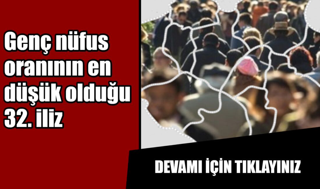 Genç nüfus oranının en düşük olduğu 32. İl Çankırı Türkiye İstatistik Kurumu (TÜİK) Başkanlığı 2025 yılı İstatistiklerle Gençlik haber