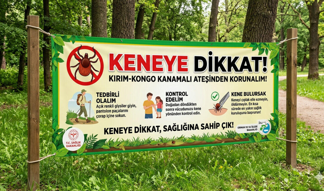 Keneyi hafife almayın, tedbiri elden bırakmayın! Kırım-Kongo Kanamalı Ateşi (KKKA), keneler tarafından taşınan Bunyaviridae ailesine bağlı