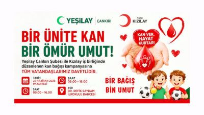 Çankırı’da anlamlı bir sosyal sorumluluk projesine daha imza atılıyor. Yeşilay