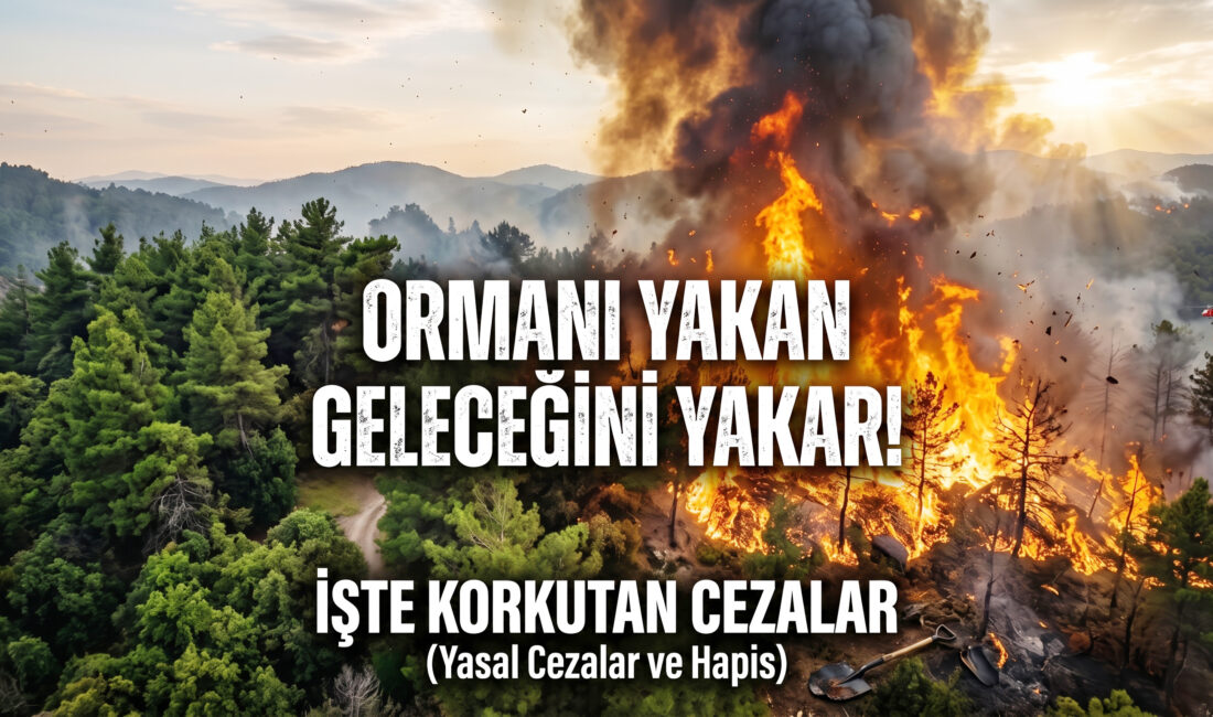 Ormanı Yakan Geleceğini Yakar! İşte Korkutan Cezalar Yaz aylarının gelmesiyle birlikte orman yangını riskine karşı T.C. Tarım
