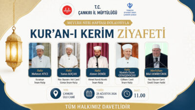 Mevlidi Nebi Haftası etkinlikleri kapsamında T.C. Çankırı İl Müftülüğü ve