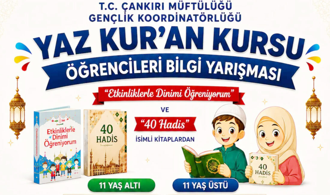Çankırı İl Müftülüğü Gençlik Koordinatörlüğü tarafından düzenlenen “Yaz Kur’an Kursu