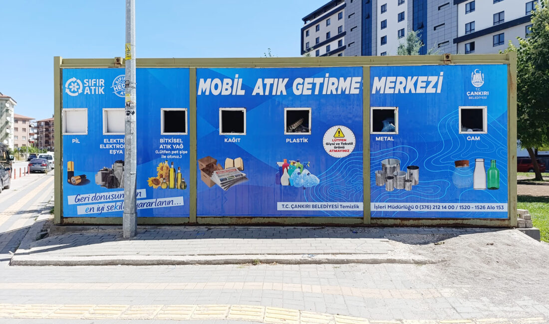 Çankırı Belediyesi, Sıfır Atık Projesi kapsamında şehrin sekiz farklı noktasında