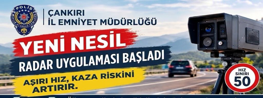 Çankırı’da Yeni Nesil Yapay Zekâ Dönemi Çankırı’da trafik güvenliğini artırmak ve hız ihlallerinin önüne geçmek amacıyla