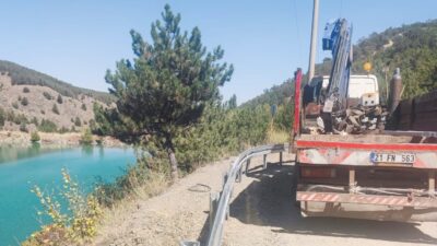 Eldivan Karadere göletinde çalışmalar devam ediyor. İlçenin doğal güzelliklerinden olan
