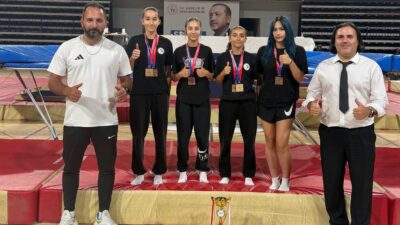 13 kulüpten 63 sporcunun katılımıyla düzenlenen Trampolin Cimnastik YGB Kulüplerarası