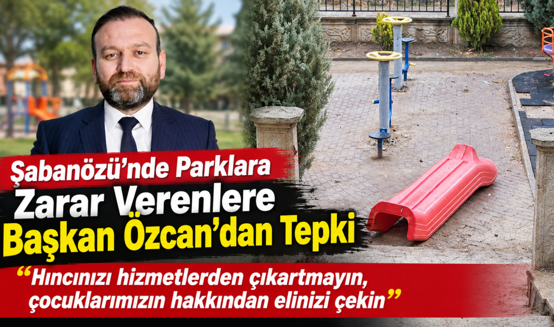 Şabanözü’nde Parklara Zarar Verenlere Başkan Özcan’dan Tepki Şabanözü’nde parklarda bulunan oyun grupları ve korkuluklara zarar verilmesi tepki