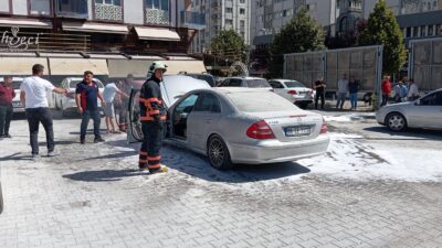 Özel bir otoparkta bulunan araçta dün üst üste 2 kez